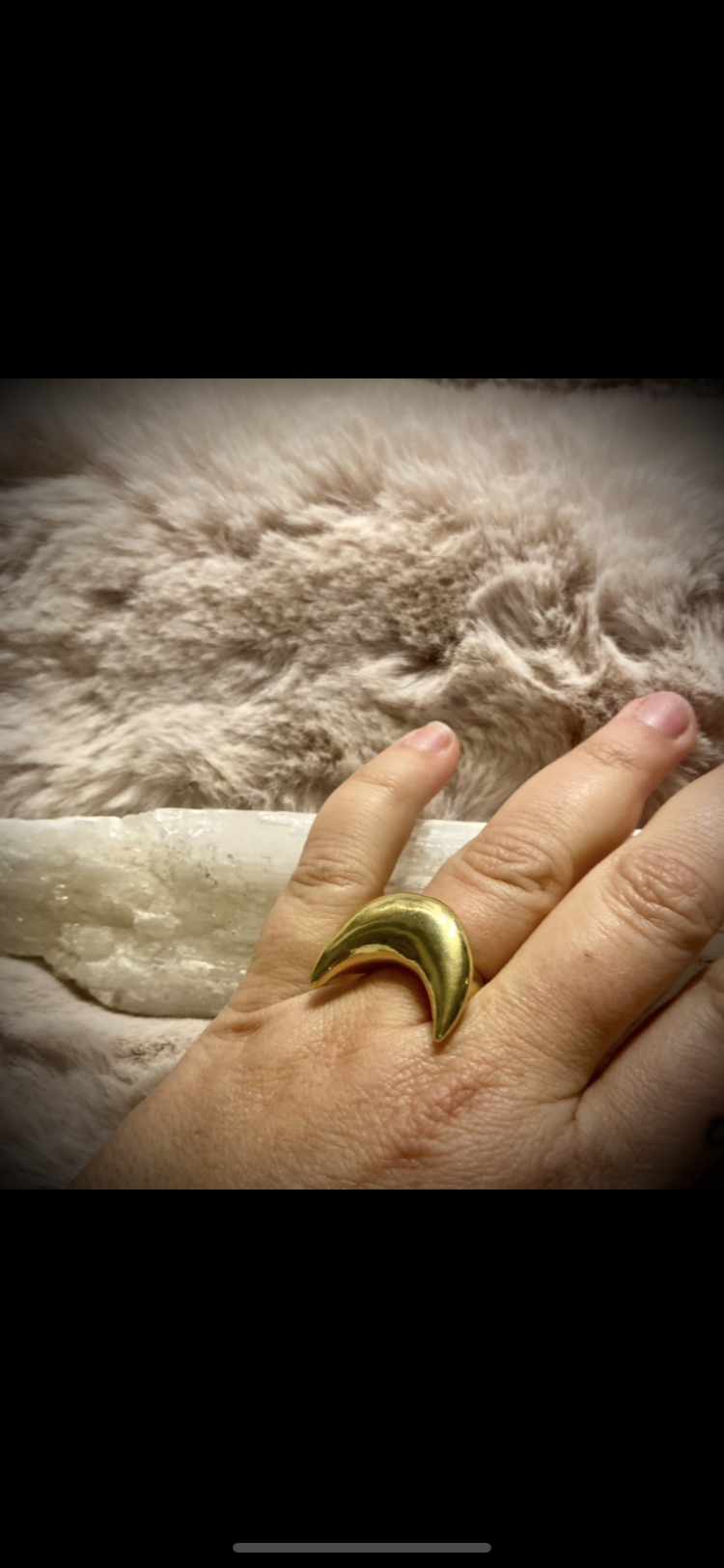 🚚💨LARGE 🌙 bronze ring