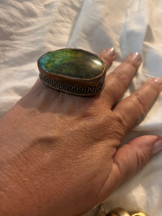 🚚💨 turquoise cocktail ring