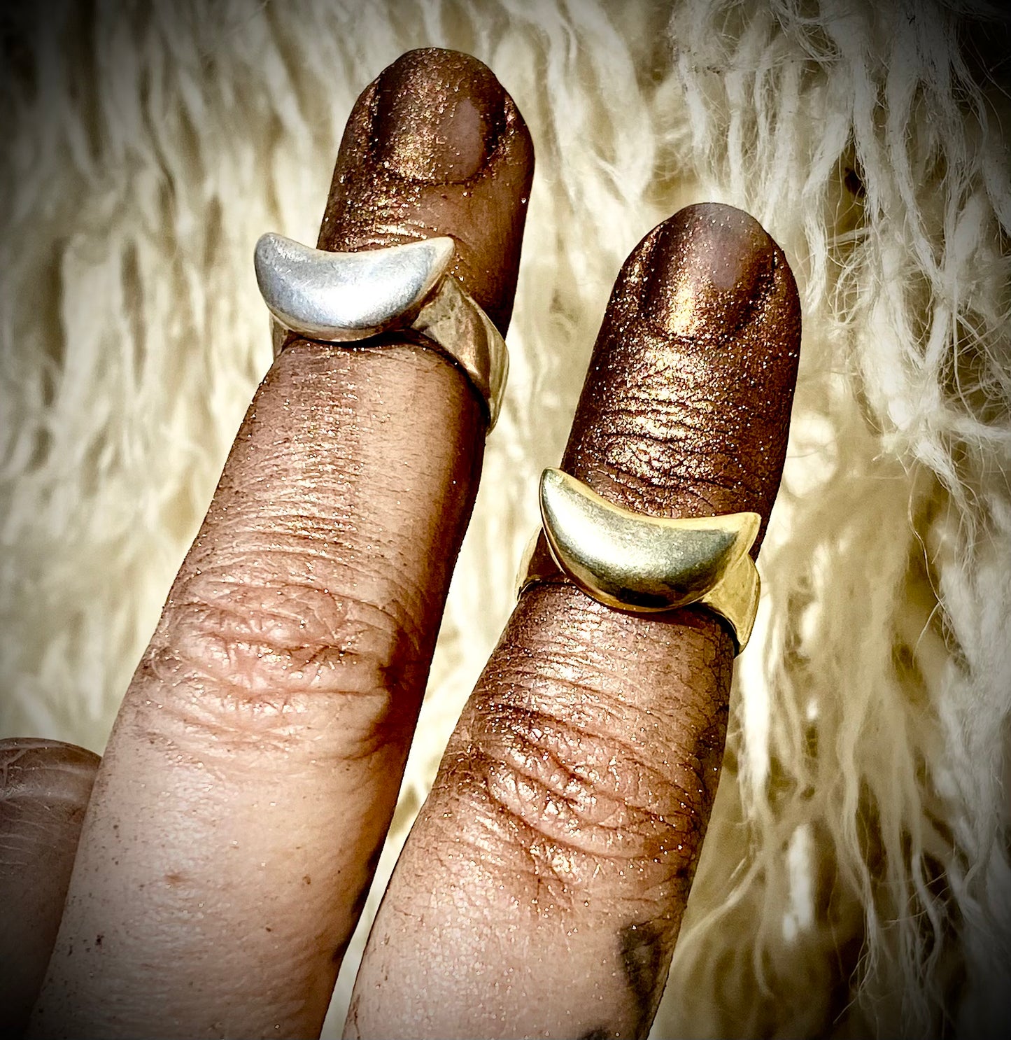 🚚💨Tiny Moon Ring Sterling
