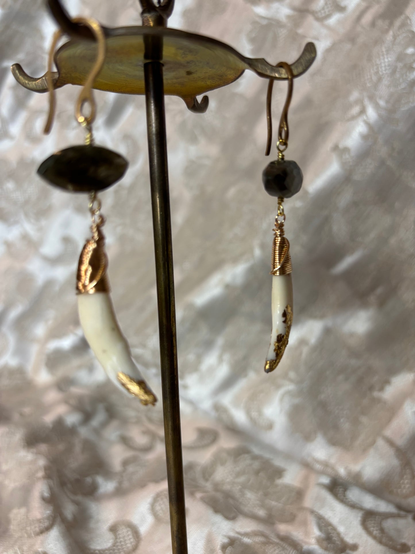 Kintsugi Coyote Eye Earrings