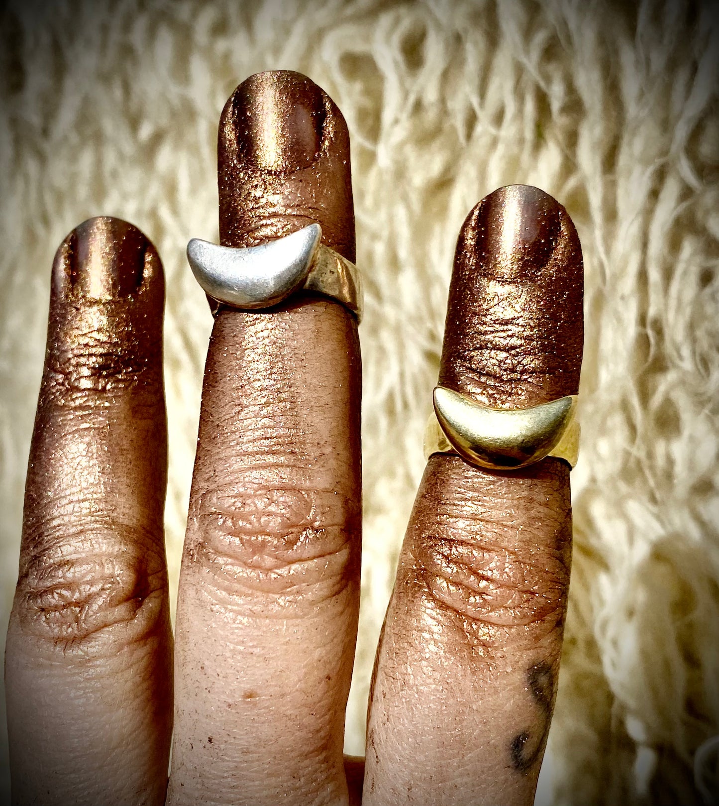 🚚💨Tiny Moon Ring Sterling