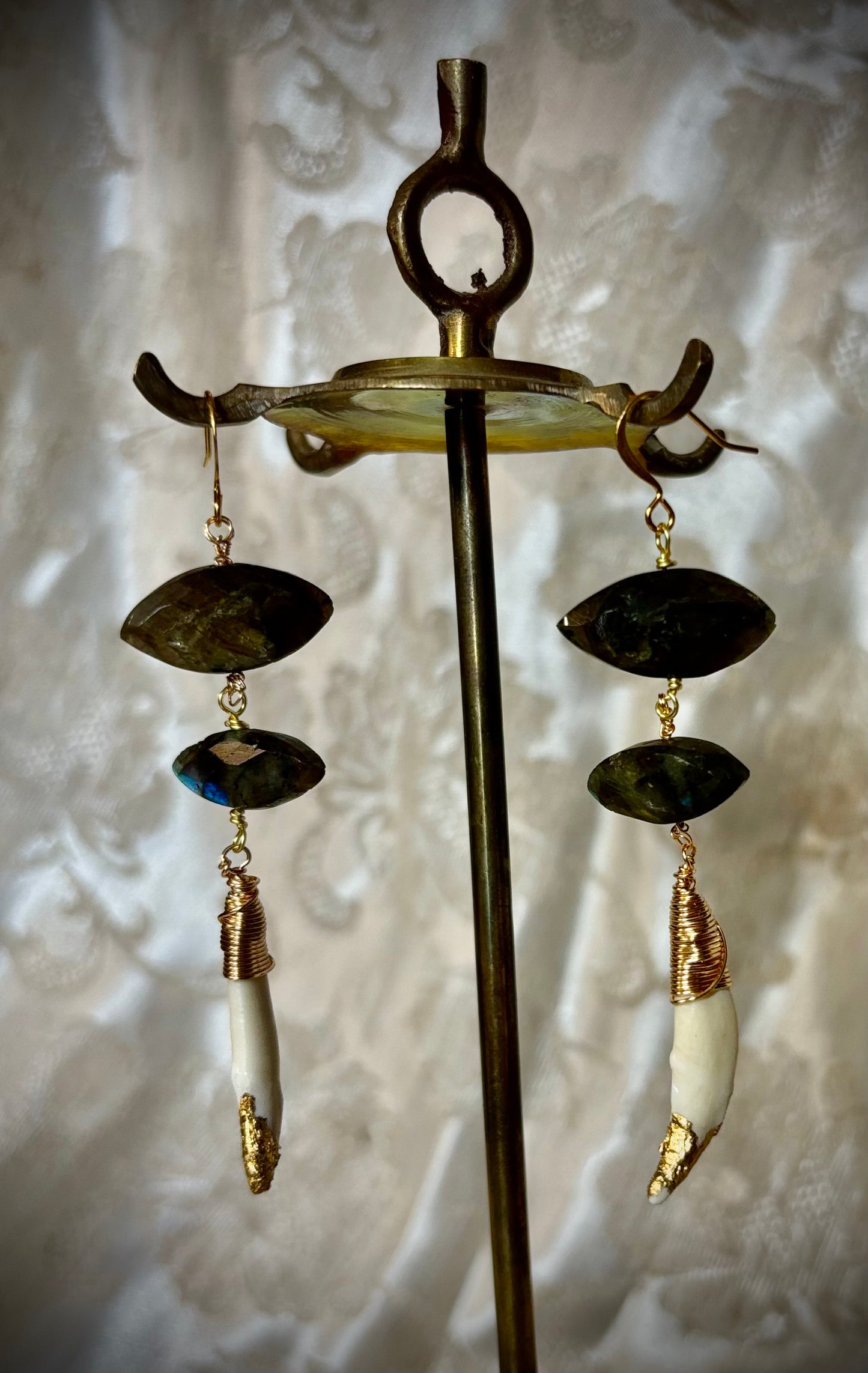 Kintsugi Coyote 2 Eye earrings