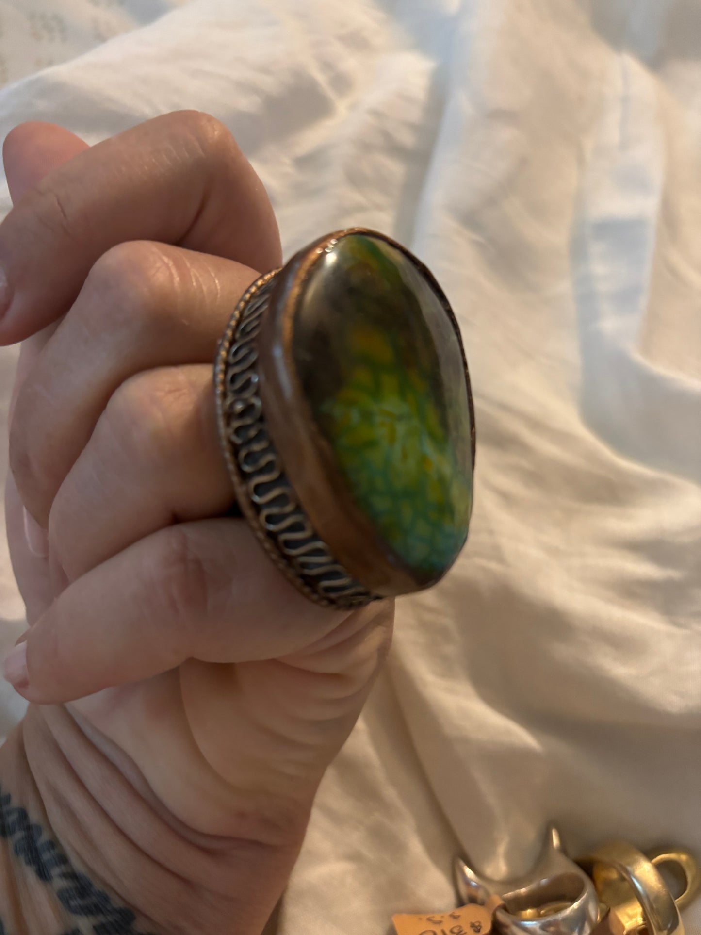 🚚💨 turquoise cocktail ring