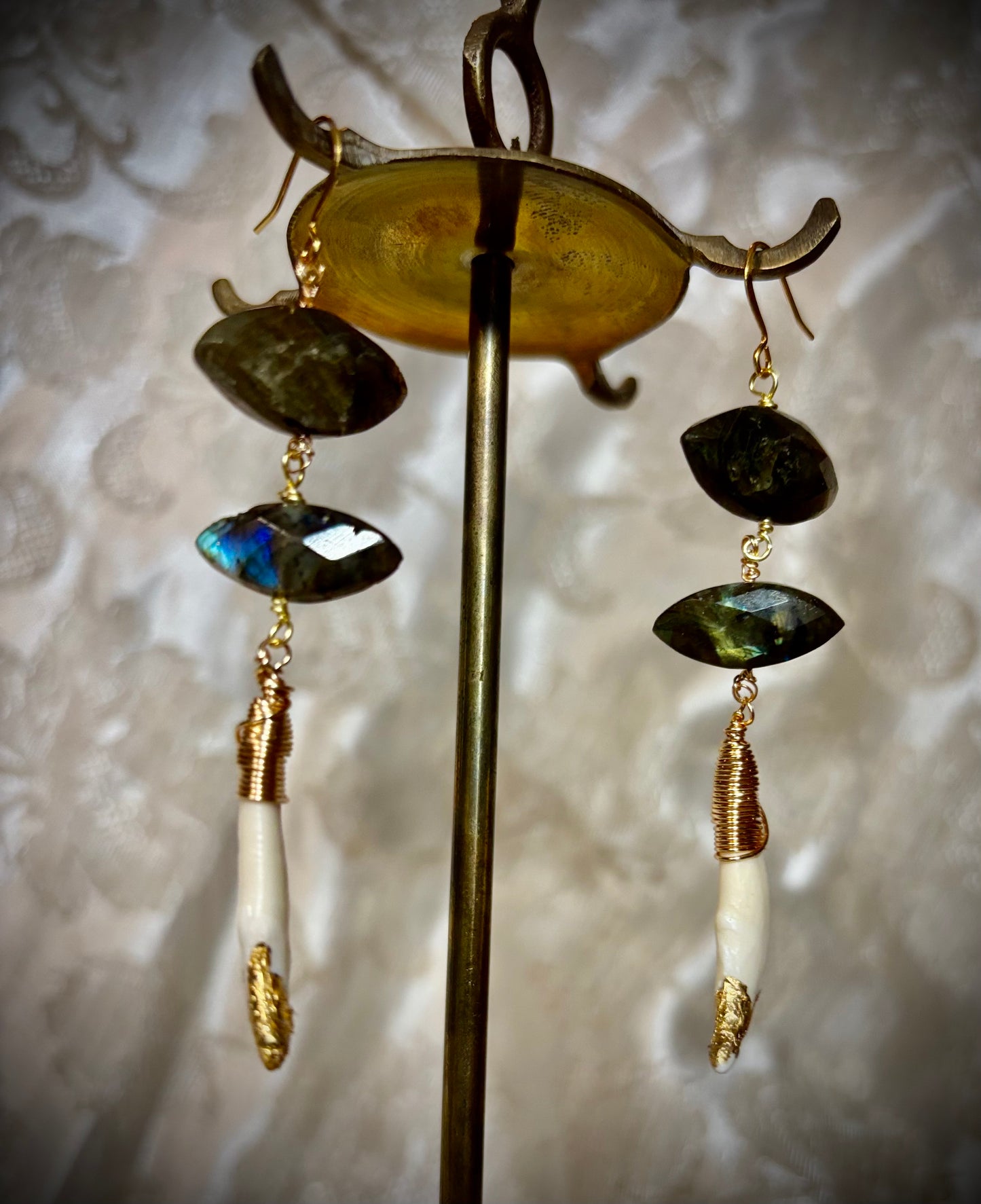 Kintsugi Coyote 2 Eye earrings