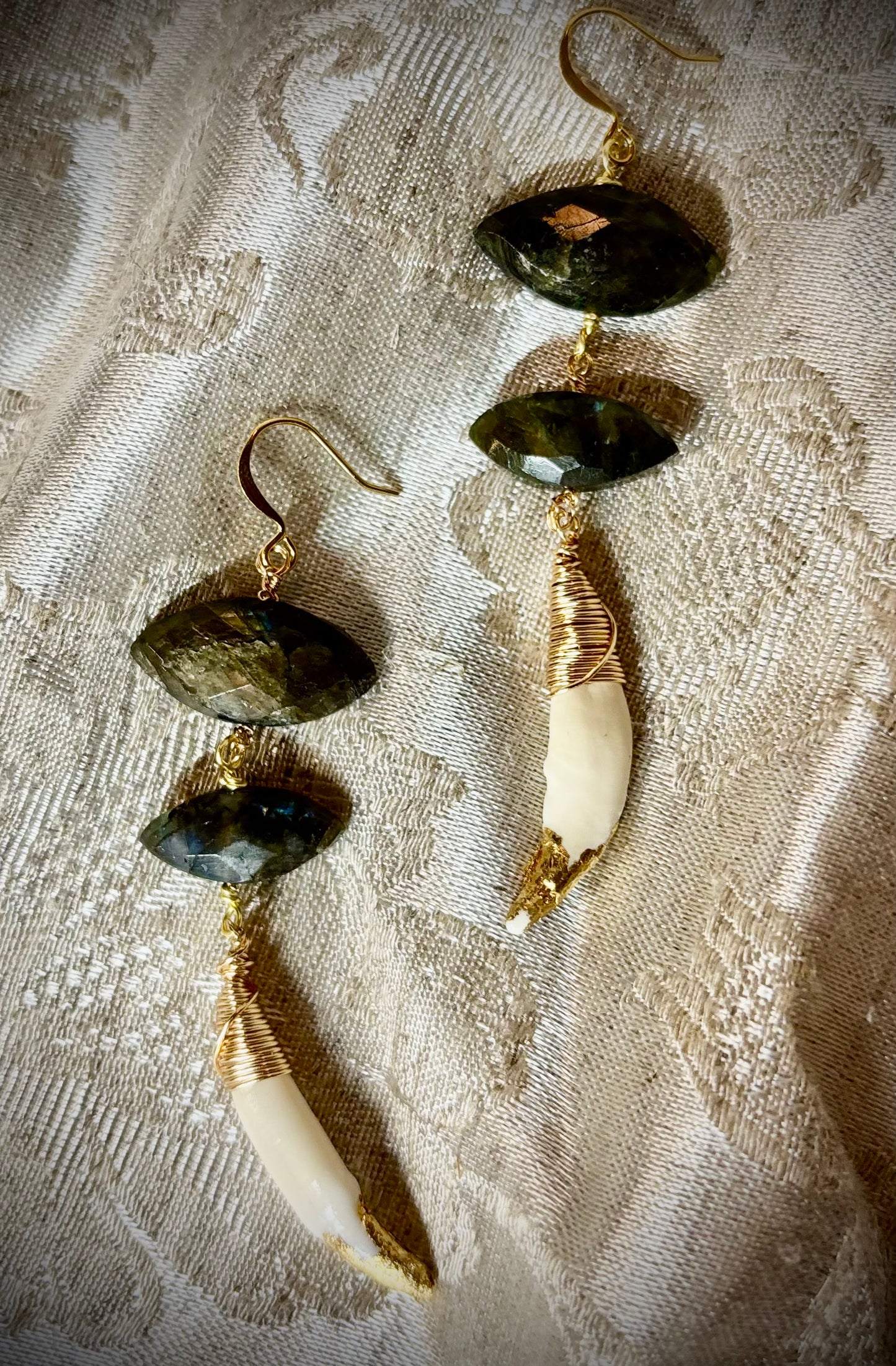 Kintsugi Coyote 2 Eye earrings