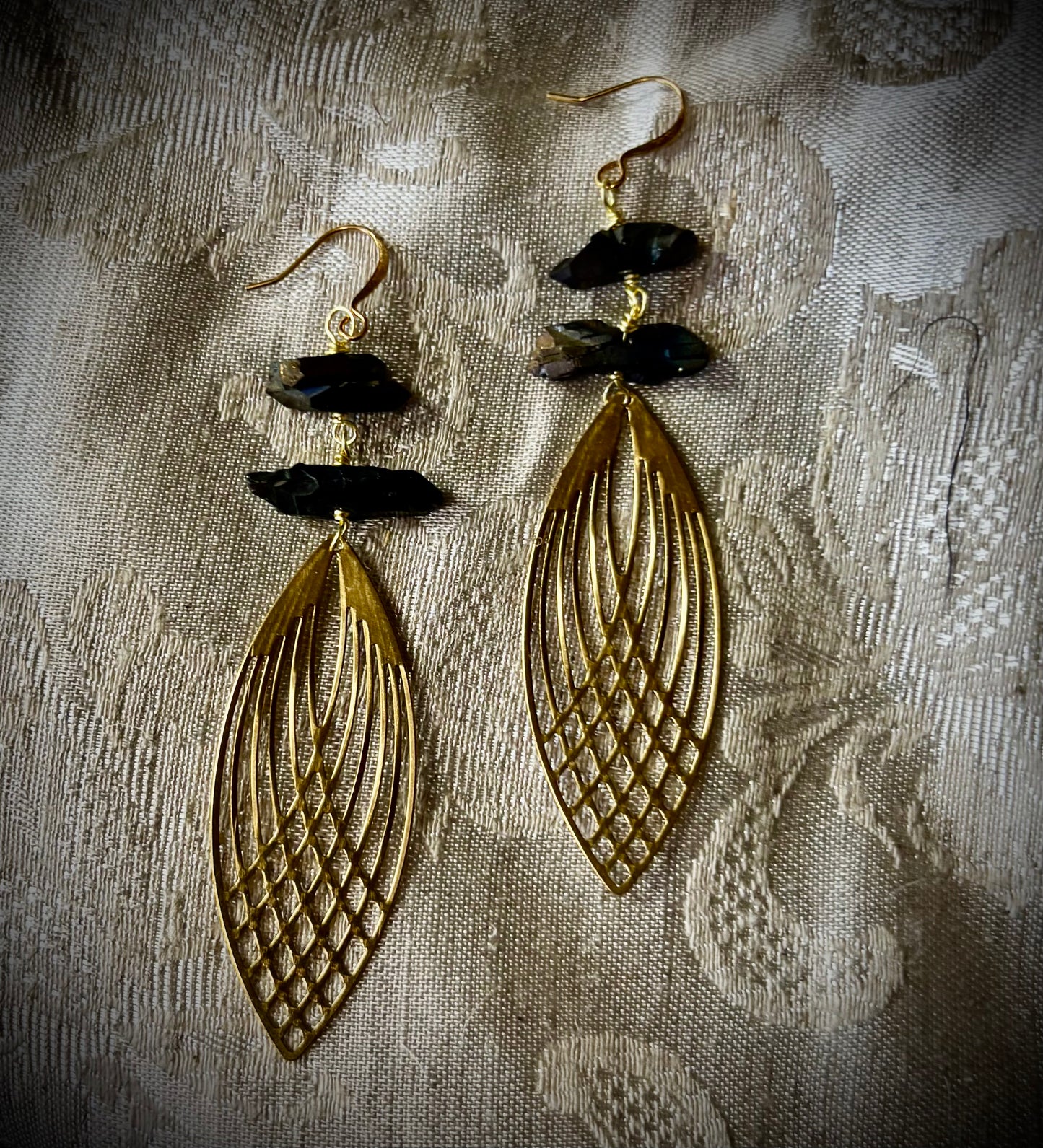 Geo & Quartz earrings